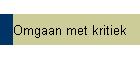 Omgaan met kritiek